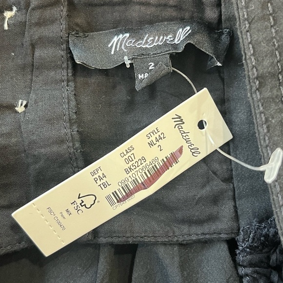 Madewell Cutout-Back Empire Midi Dress NL442 black 2 - Picture 4 of 5